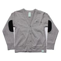 Minti Summer Cardy Here I Am Grey Marle with Black Elbows